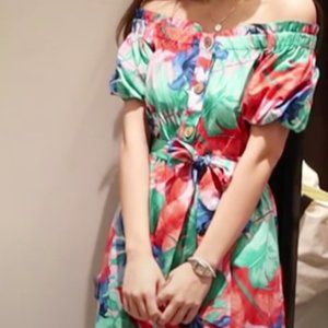 Zara Tropical Midi Dress